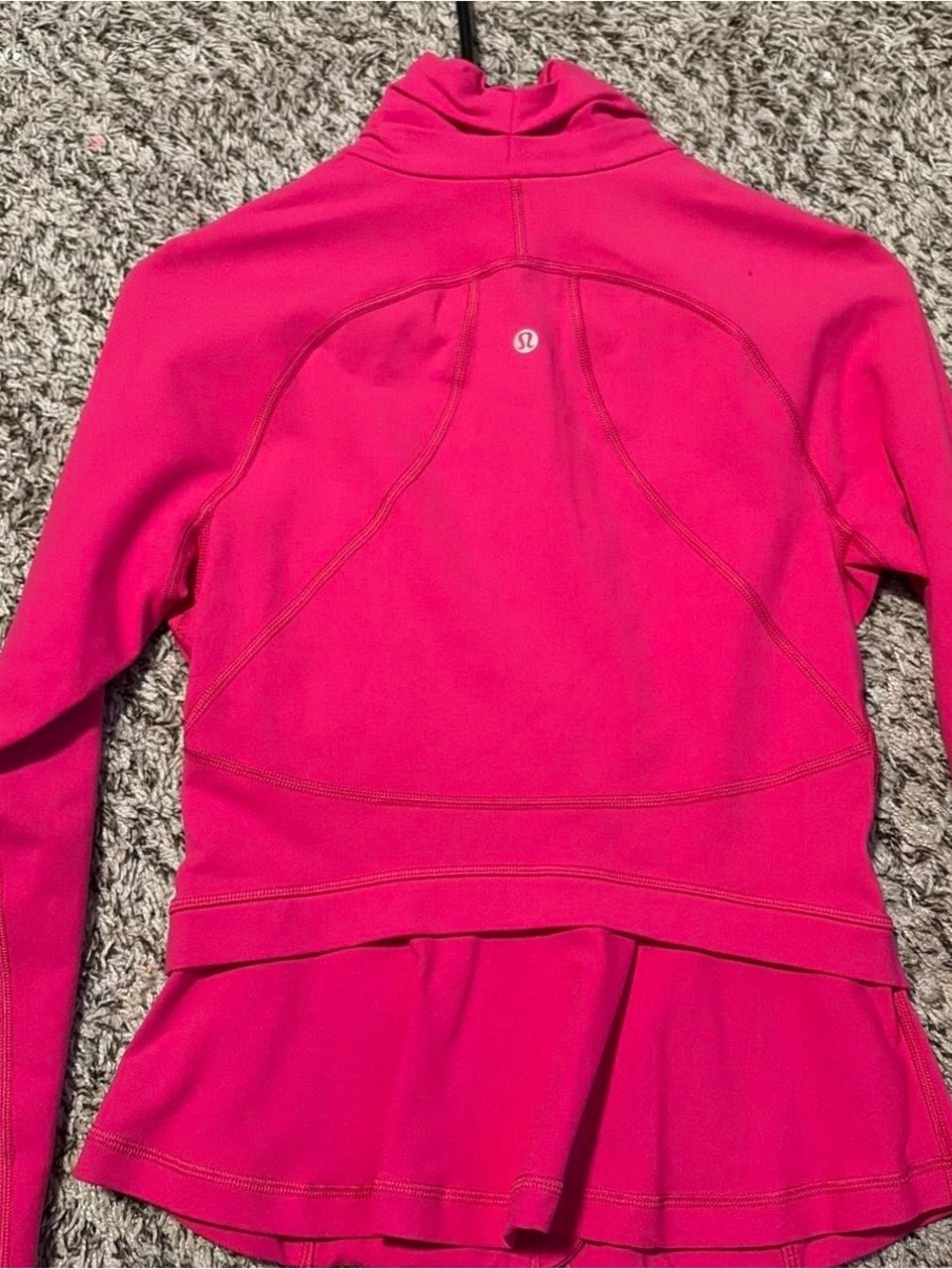 lululemon athletica Hot Pink Performance Jacket with Peplum Hem